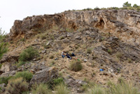 Explotaciones de áridos y yesos. Cabezo del Polavar. Villena 