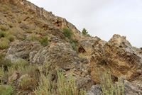 Explotaciones de áridos y yesos. Cabezo del Polavar. Villena 